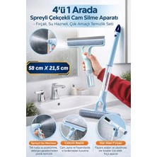 Normadia Pratik Spreyli Cam Temizleyici Çekçek ve Fırça Aparatı Su Hazneli