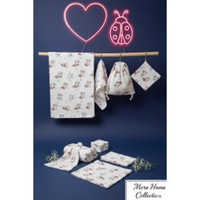 More Home Bebek Müslin Bez Battaniye Set 7 Parça  Uğur Böceği