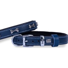 Indispensablely Doggie Deri Kemik Süslü Köpek Boyun Tasması Medium 2X35-40 cm