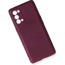 Kazan Hobi Newface Oppo Reno 5 Pro Kılıf First Silikon - Mürdüm