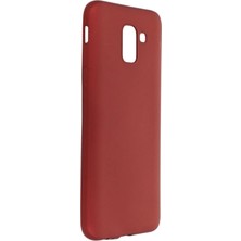 Kazan Hobi Newface Samsung Galaxy J6 Kılıf First Silikon - Bordo