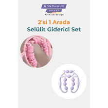 NordHaus 2'si 1 Arada Kas Gevşetici Masaj Aleti Çember Tekerlekli Esnek Masaj Rulosu Bacak Kol