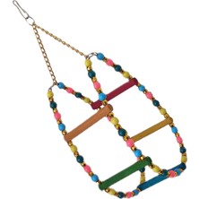 Zemira Renkli Boncuklu ve Merdivenli Damla Kuş Salıncağı 9-24 cm