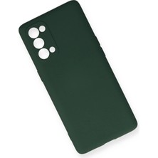 Kazan Hobi Newface Oppo Reno 5 Pro Kılıf Nano Içi Kadife Silikon - Koyu Yeşil