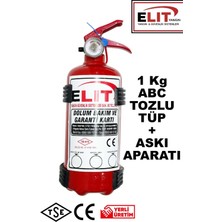 Elit 1 kg Tozlu Yangın Tüpü Askı Aparatı Dahil