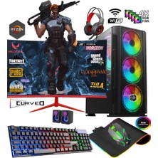 Apphirex TC56X Ryzen 5 5500 32GB Ram 512GB M2 SSD RTX3050 Gddr6 24'' 100HZ Curved Masaüstü Oyuncu Bilgisayarı