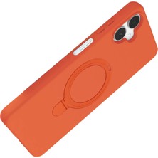 Kazan Hobi Newface Samsung Galaxy A06 Regal Magsafe Standlı Kapak - Turuncu