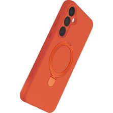 Kazan Hobi Newface Samsung Galaxy A15 4g Regal Magsafe Standlı Kapak - Turuncu