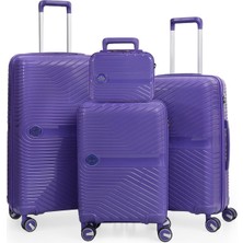 Piel Lino Pıel Lıno Polipropilen 4'lü Valiz Seti PL015239-SET Mor