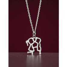 Silvari Silver Romantik Çift Parlak Unisex Tasarım 925 Ayar Gümüş Kolye