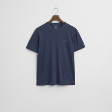 Gant Erkek Lacivert Regular Fit Bisiklet Yaka T-Shirt