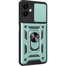 Kazan Hobi Newface Samsung Galaxy A07 4g Pars Lens Yüzüklü Silikon - Yeşil