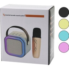 İsmiyle Al Karaoke Mikrofonlu Wireless Hoparlör - Speaker Işıklı USB Şarjlı Dc 5V - Tf - Aux K-12