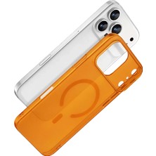 Kazan Hobi Newface Apple iPhone 17 Pro Max Combo Sert Şeffaf Magsafe Kapak - Turuncu