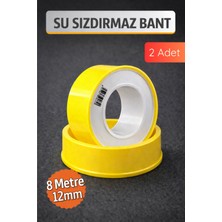 Tayem 2 Adet Teflon Bant, Teflon Bandı Su Için Tamir Bandı, Su Geçirmez Tamir Bant (12MM x 8mt)