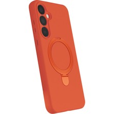 Kazan Hobi Newface Samsung Galaxy A55 5g Regal Magsafe Standlı Kapak - Turuncu