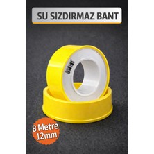 Tayem Teflon Bant, Teflon Bandı Su Için Tamir Bandı, Su Geçirmez Tamir Bant (12MM x 8mt)