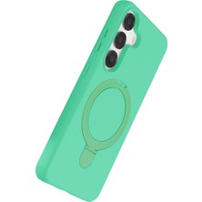Kazan Hobi Newface Samsung Galaxy S25 Regal Magsafe Standlı Kapak - Yeşil