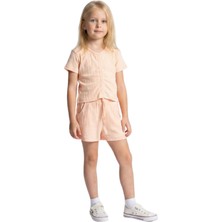 Crassi Kız Çocuk Takım Şortlu Büzgüllü Krinkıl Kumaş