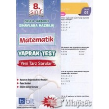 Bulut Eğitim ve Kültür Yayınları Eğitim 8. Sınıf 5 Adet Yaprak Test