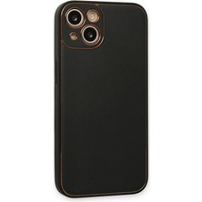 Kazan Hobi Newface iPhone 14 Plus Kılıf Coco Deri Silikon Kapak - Siyah