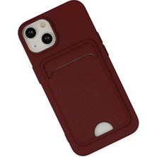 Kazan Hobi Newface iPhone 14 Plus Kılıf Kelvin Kartvizitli Silikon - Bordo