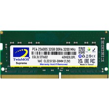 Twinmos MDD432GB3200N, 32GB, Ddr4, 3200MHZ, 1.2V Notebook Ram