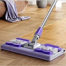 Normadia Mikrofiber Mor Mop Kıskaçlı Cam ve Fayans Silme Yedek Bezli