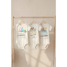 Pamuk Saray %100 Pamuk Teyzecik Baskılı Çıtçıtlı Bebek Body Badi Teyze Yazılı Zıbın