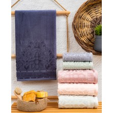 Hazangülü Collection Buldan Üretimi Çeyizlik Jakarlı Mira Kadife 6'lı Mutfak Havlusu I 30X50