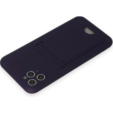 Kazan Hobi Newface iPhone 11 Pro Max Kılıf Kelvin Kartvizitli Silikon - Derin Mor