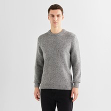 Gant Erkek Gri Regular Fit Bisiklet Yaka Kazak