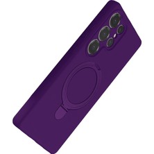 Kazan Hobi Newface Samsung Galaxy S24 Ultra Regal Magsafe Standlı Kapak - Derin Mor