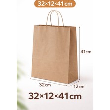 Ambalaj Deryası Kraft Çanta 32X12X41 Cm(Kağıt Poşet Çanta)