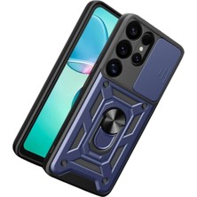 Kazan Hobi Newface Samsung Galaxy S26 Ultra Pars Lens Yüzüklü Silikon - Lacivert