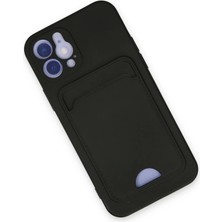 Kazan Hobi Newface iPhone 12 Kılıf Kelvin Kartvizitli Silikon - Siyah