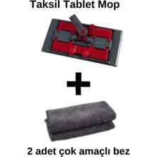 Normadia Çiftli Tablet Mop Seti, Antrasit ve Kırmızı, 2 Bez Hediye