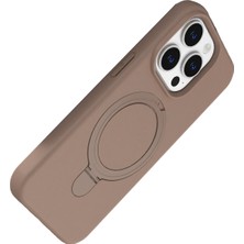 Kazan Hobi Newface Apple iPhone 14 Pro Max Regal Magsafe Standlı Kapak - Çöl Titanyum