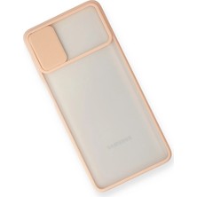 Kazan Hobi Newface Samsung Galaxy M51 Kılıf Palm Buzlu Kamera Sürgülü Silikon - Pembe