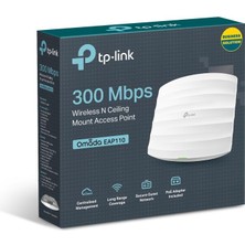 Nil Avm Tp-Lınk Omada EAP110 1 Port 10/100 2.4ghz 300MBPS 2X4DBI Anten Iç Ortam Tavan Tipi Access Poınt(Adaptörlü)