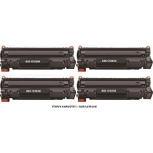 Hp 83X (CF283X)  Hp Laserjet Pro M201N Yazıcı Uyumlu Yüksek Kapasiteli Siyah Çipli Muadil Toner 2400 Sayfa (4 Adet)