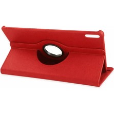 Kazan Hobi Newface Huawei Matepad 11 10.9 360 Tablet Deri Kılıf - Kırmızı