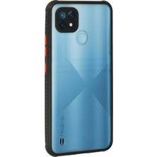 Kazan Hobi Newface Realme C21 Kılıf Miami Şeffaf Silikon - Siyah