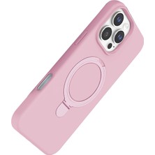 Kazan Hobi Newface Apple iPhone 16 Pro Regal Magsafe Standlı Kapak - Açık Pembe