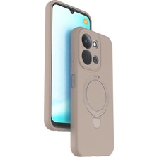 Kazan Hobi Newface Xiaomi Redmi 15C 4g Regal Magsafe Standlı Kapak - Çöl Titanyum
