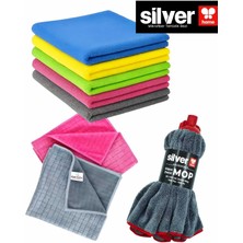 Normadia 8’li Mikrofiber Temizlik Seti, Renkli Bezler ve Mopürün