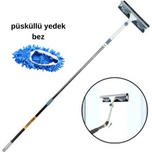 Normadia Mikrofiber Cam Mopu ve Yedek Bezli Cam Silme Aparatı Seti