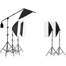 Ürün Reklam Moda Stüdyo Youtube Vlog Tiktok Canlı Yayın Için 50X70CM Softbox 5 Li Sürekli Işık Seti