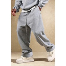 Tarz Cool Gri Oversize Rahat Kesim Baggy Erkek Eşofman Altı