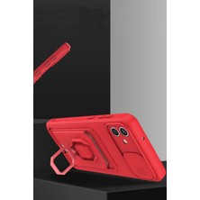 Kazan Hobi Newface Samsung Galaxy A06 Kılıf Zuma Kartvizitli Yüzüklü Silikon - Kırmızı